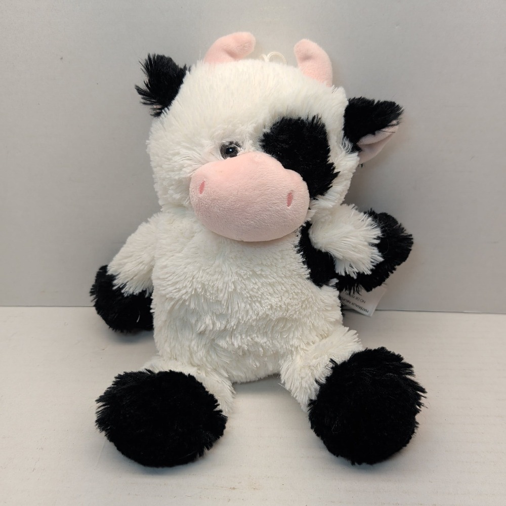 Hershey's Cow Plush Stuffed Animal Black White Spotted Pink Snout 10 Inch Toy